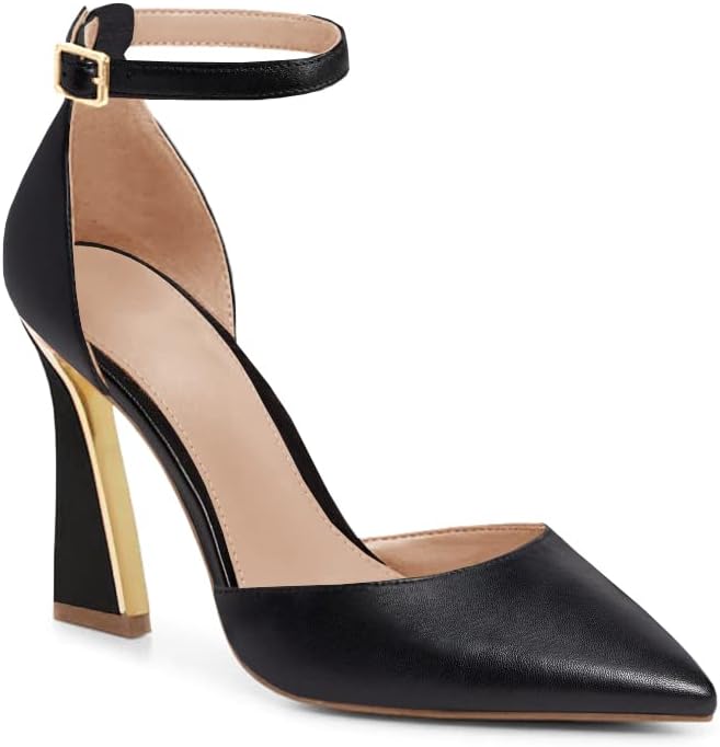 Women's Pointed Toe Ankle Strap Pumps High — view 1