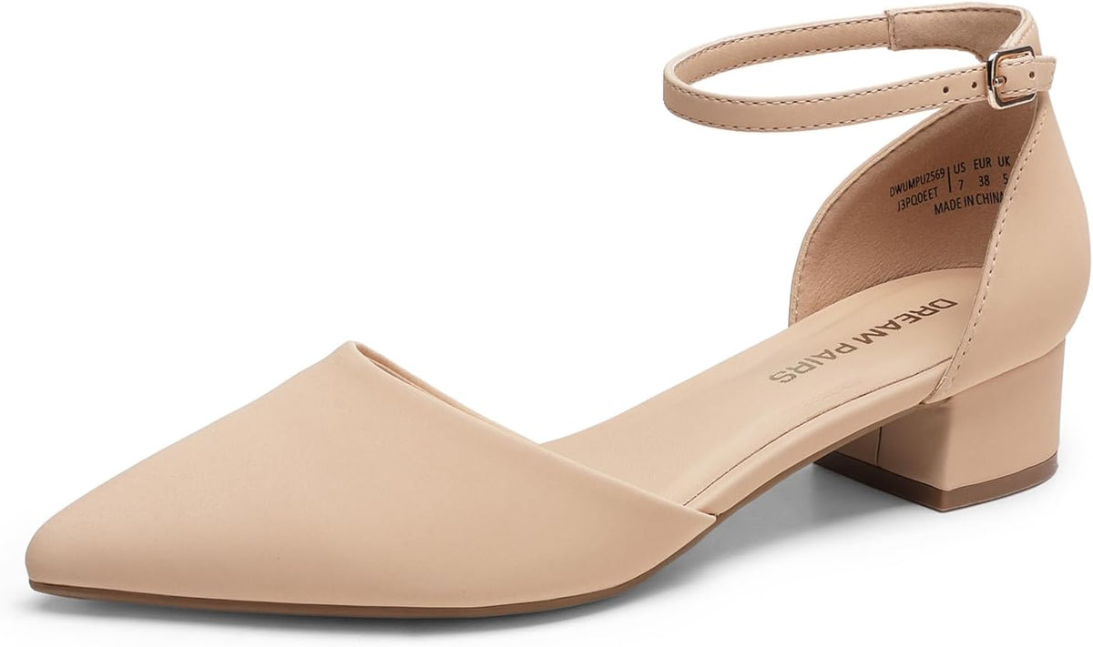 Women's Pointed Toe Low Heel Pumps 1.38 Inch — view 5