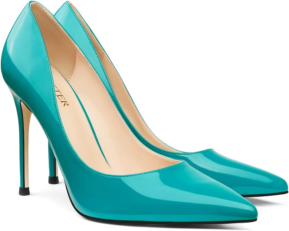 Women's Two Tone Pointed Stiletto Pumps 4 In — view 10