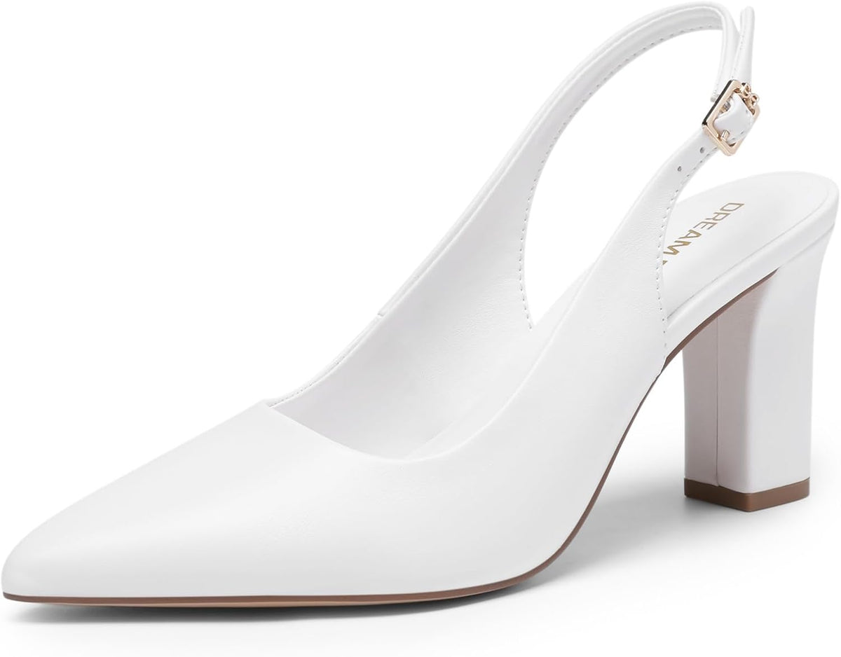 Women's Slingback Block Heel Pumps High — view 5