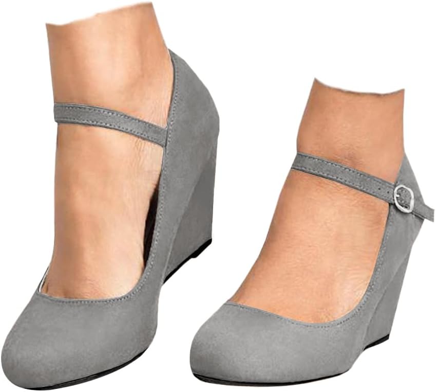 Women's Mary Jane Wedge Pumps Closed Toe — view 5