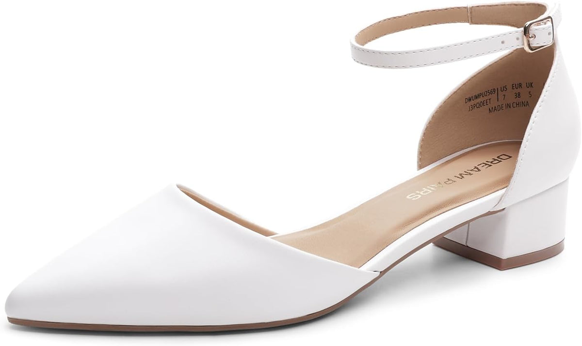 Women's Pointed Toe Low Heel Pumps 1.38 Inch — view 2