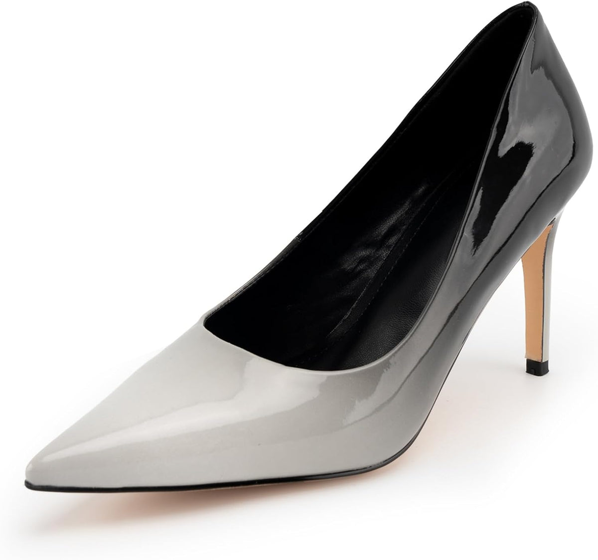Women's Pointed Toe Stiletto Pumps - 3 Inch Slip On Closed Toe Heels for Work and Wedding Dressing - White
