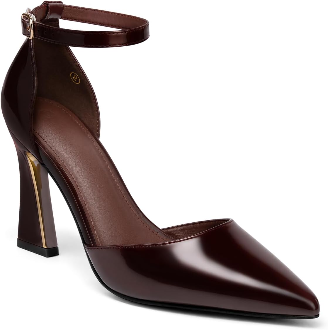 Women's Pointed Toe Ankle Strap Pumps High — view 11