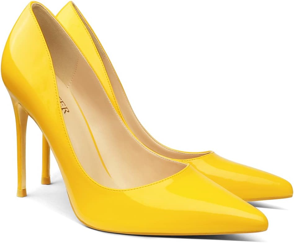 Women's Two Tone Pointed Stiletto Pumps 4 In — view 16