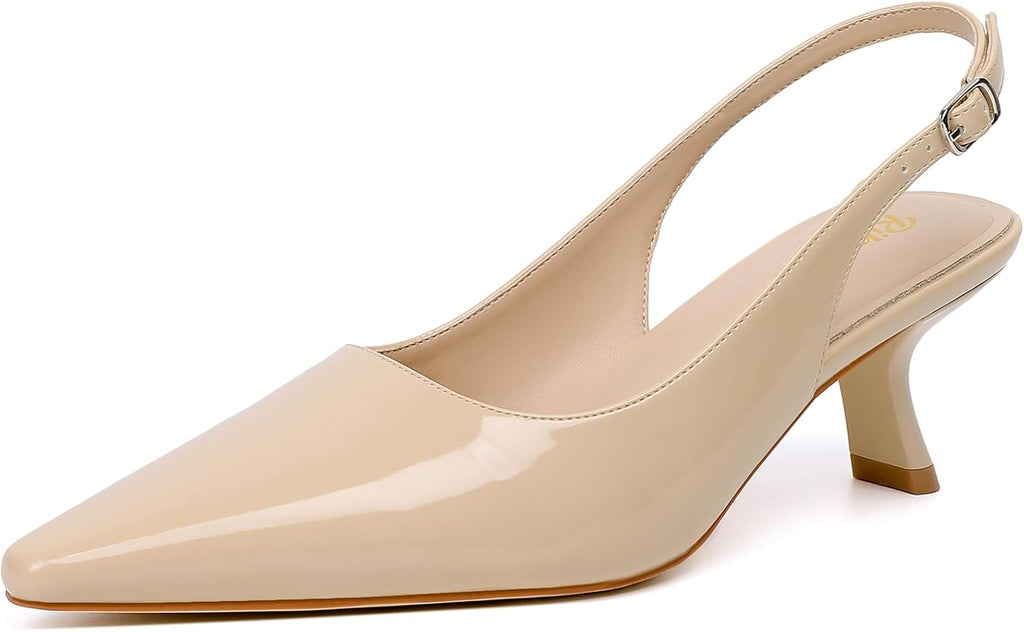 Women's Slingback Pointed Toe High Heel Pumps - Braided and Suede Finishes for Weddings and Evening Parties - 10