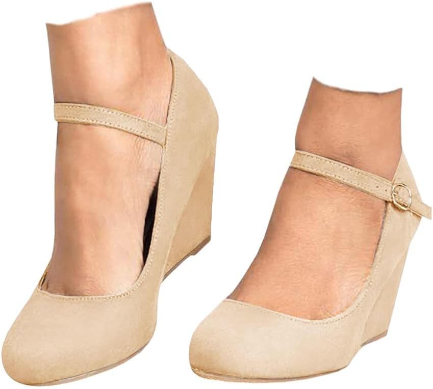 Women's Mary Jane Wedge Pumps Closed Toe — view 2