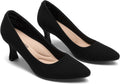 Women's Kitten Heel Pumps - 2.71 Inch Heel with 3D Memory Foam Insole and Silicone Grip Dots for Work Days - 7