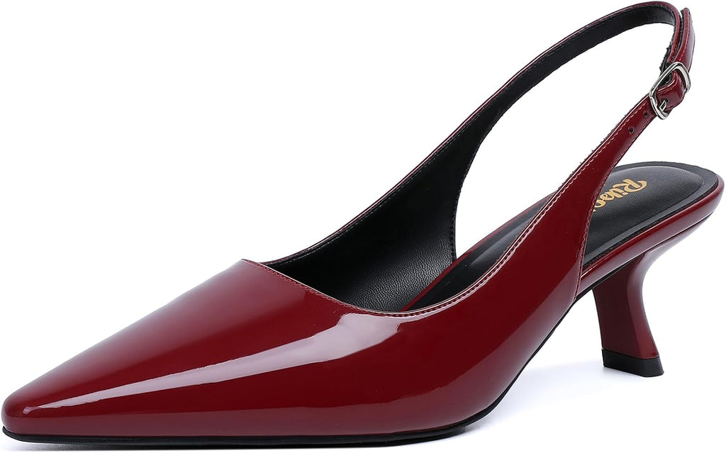 Women's Slingback Pointed Toe High Heel Pumps - Braided and Suede Finishes for Weddings and Evening Parties - 6