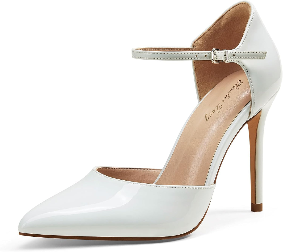 Women's Pointed Toe Ankle Strap Pumps 4 Inch — view 2