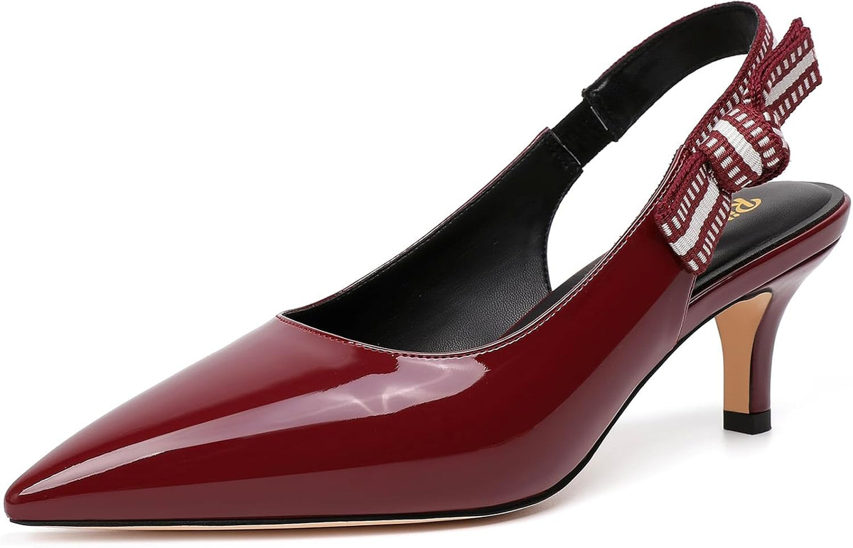 Women's Slingback Pointed Toe High Heel Pumps - Braided and Suede Finishes for Weddings and Evening Parties - 6