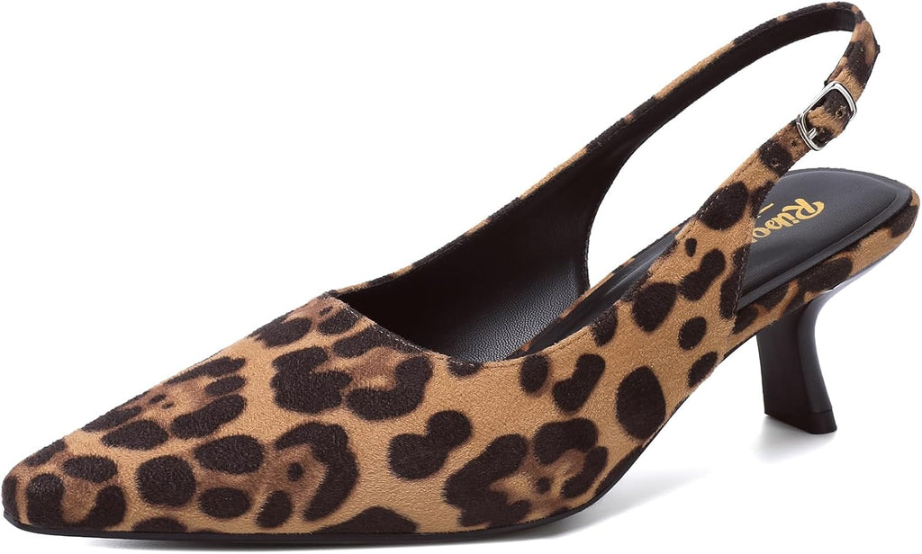 Women's Slingback Pointed Toe High Heel Pumps - Braided and Suede Finishes for Weddings and Evening Parties - 9
