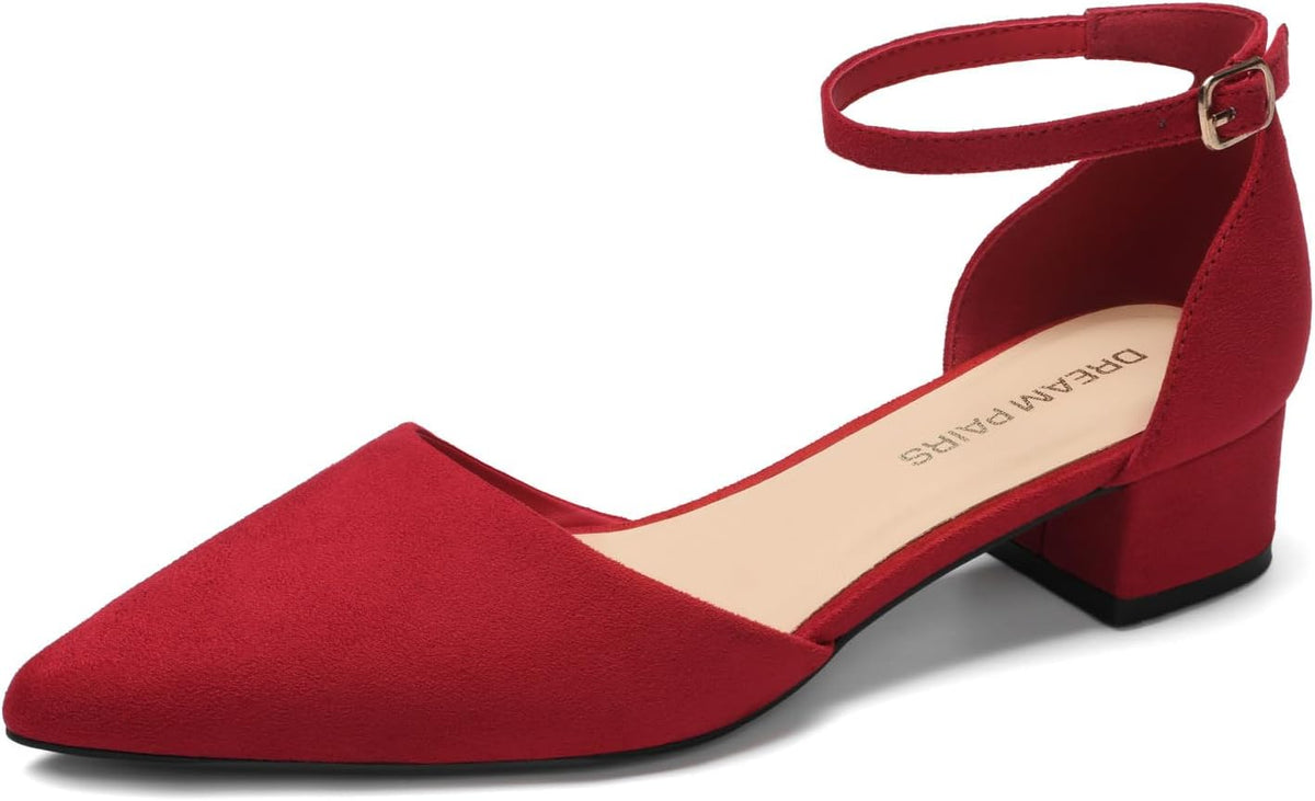 Women's Pointed Toe Low Heel Pumps 1.38 Inch — view 4