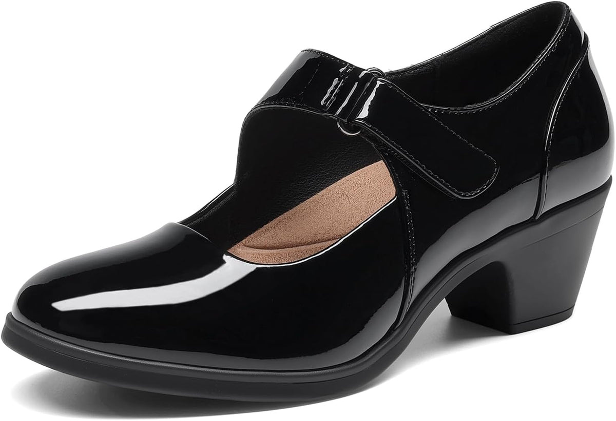 Women's Mary Jane Block Heel Pumps Chunky — view 3