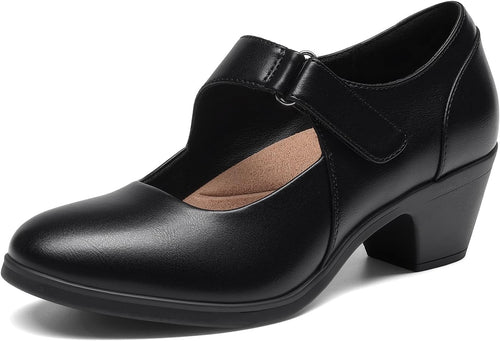 Women's Mary Jane Block Heel Pumps Chunky — view 1