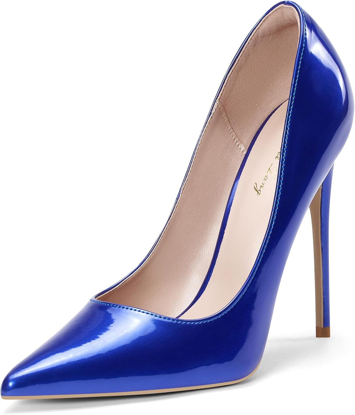 Women's Pointed Toe Stiletto Pumps - 4.7 Inch High Heels in Suede, Patent and Neon Finishes for Evening Parties - 6