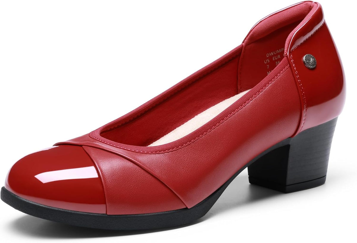 Women's Low Chunky Heel Pumps Bunion — view 6