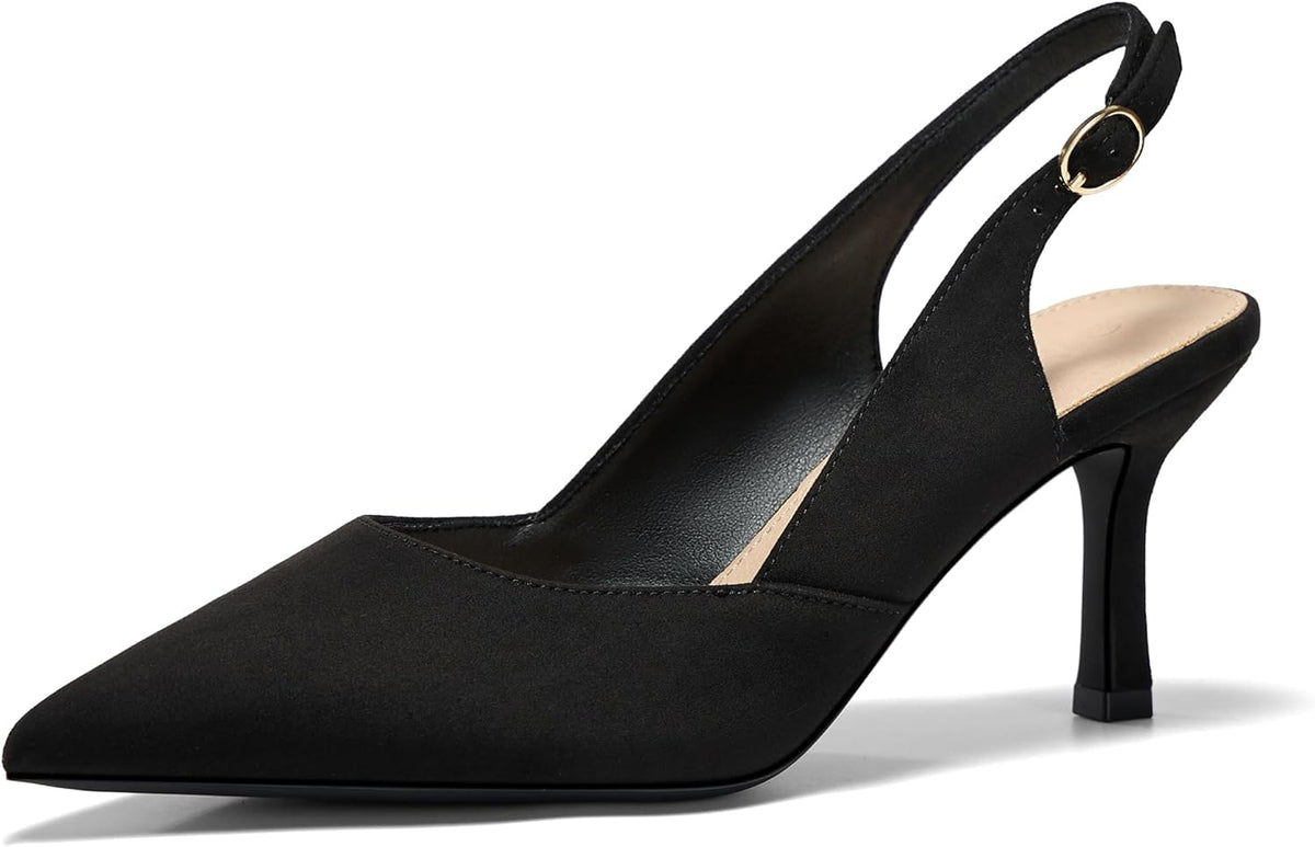Women's Slingback Kitten Heel Pumps Pointed — view 16