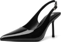 Women's Slingback Pointed Toe High Heel Pumps - Braided and Suede Finishes for Weddings and Evening Parties - 7