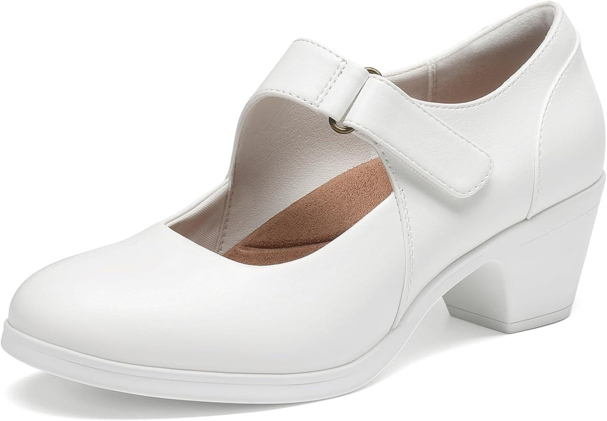Women's Mary Jane Block Heel Pumps Chunky — view 4