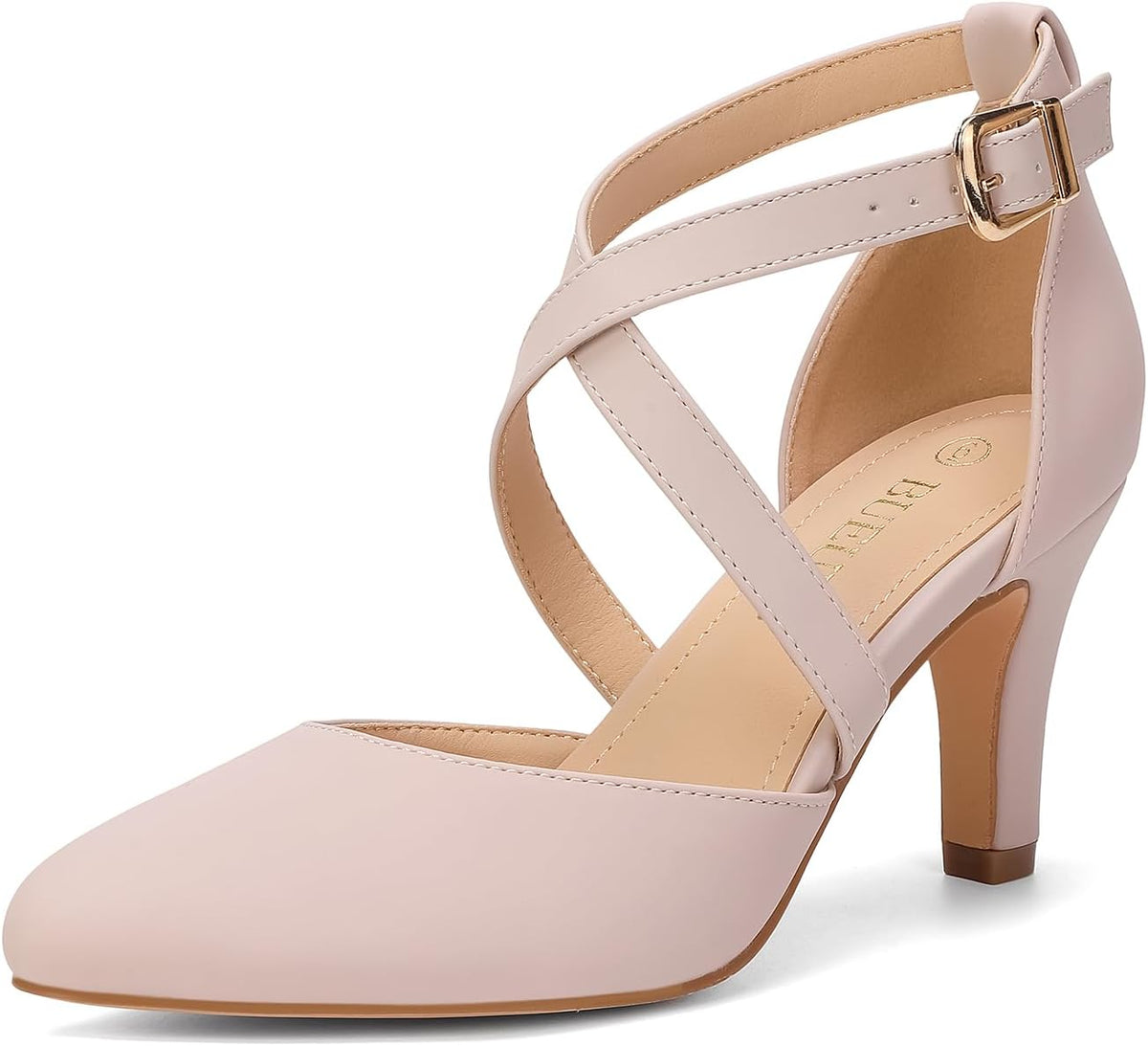 Women's Closed Toe Heel Pumps - 3 Inch Dress Shoes in Nubuck, Suede and Patent Finishes for Office Wear - 6