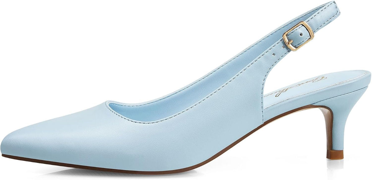 Women's Slingback Kitten Heel Pumps 2 Inch — view 8