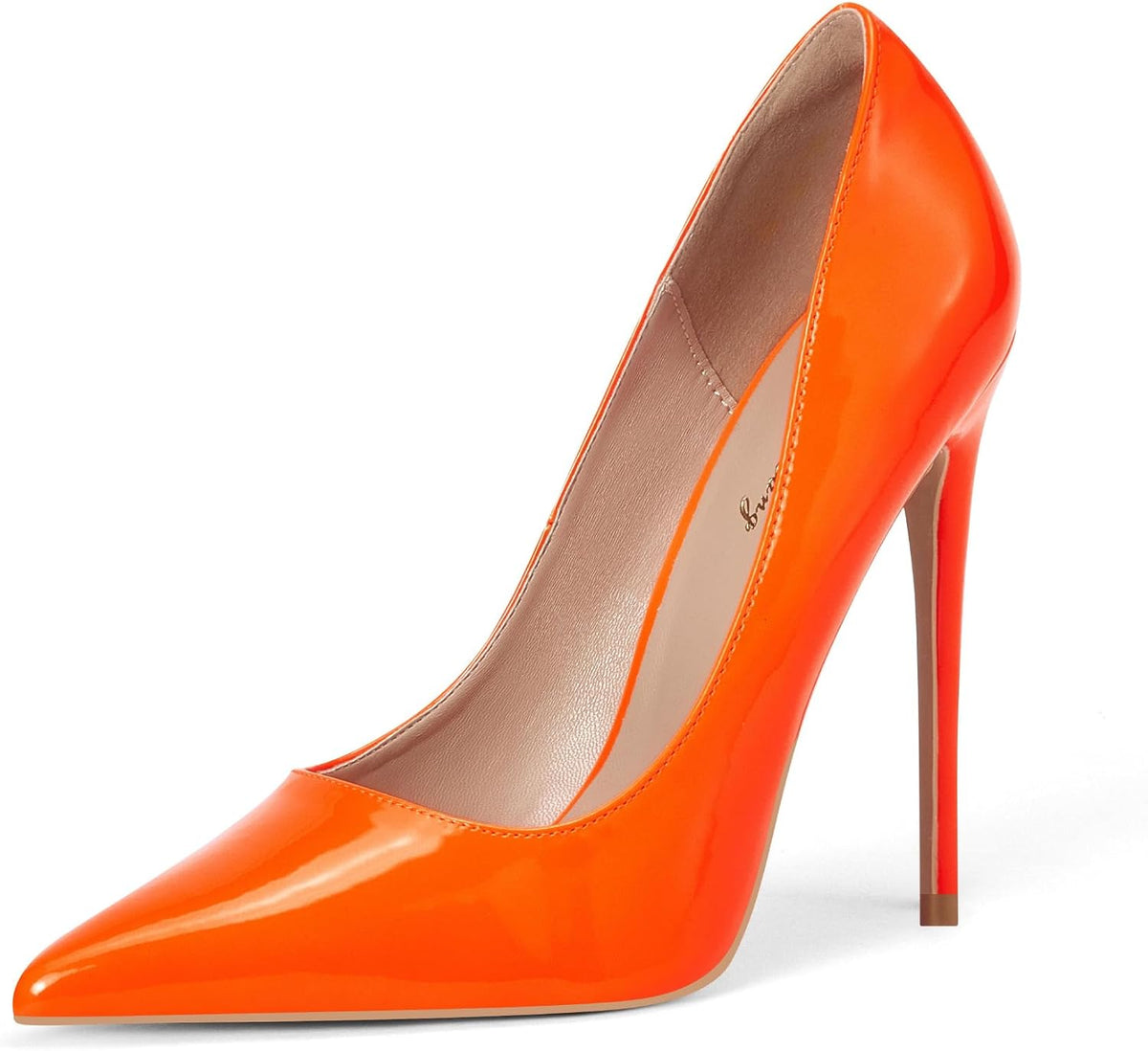 Women's Pointed Toe Stiletto Pumps - 4.7 Inch High Heels in Suede, Patent and Neon Finishes for Evening Parties - 7