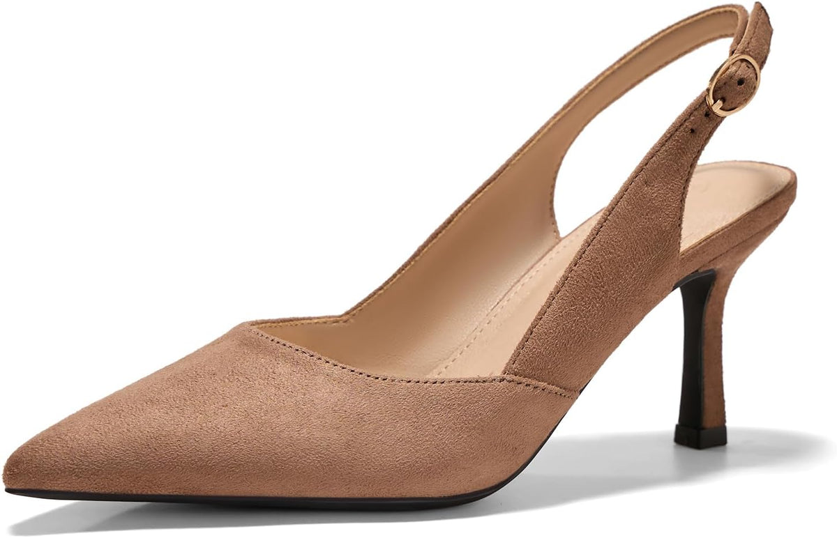 Women's Slingback Kitten Heel Pumps Pointed — view 1