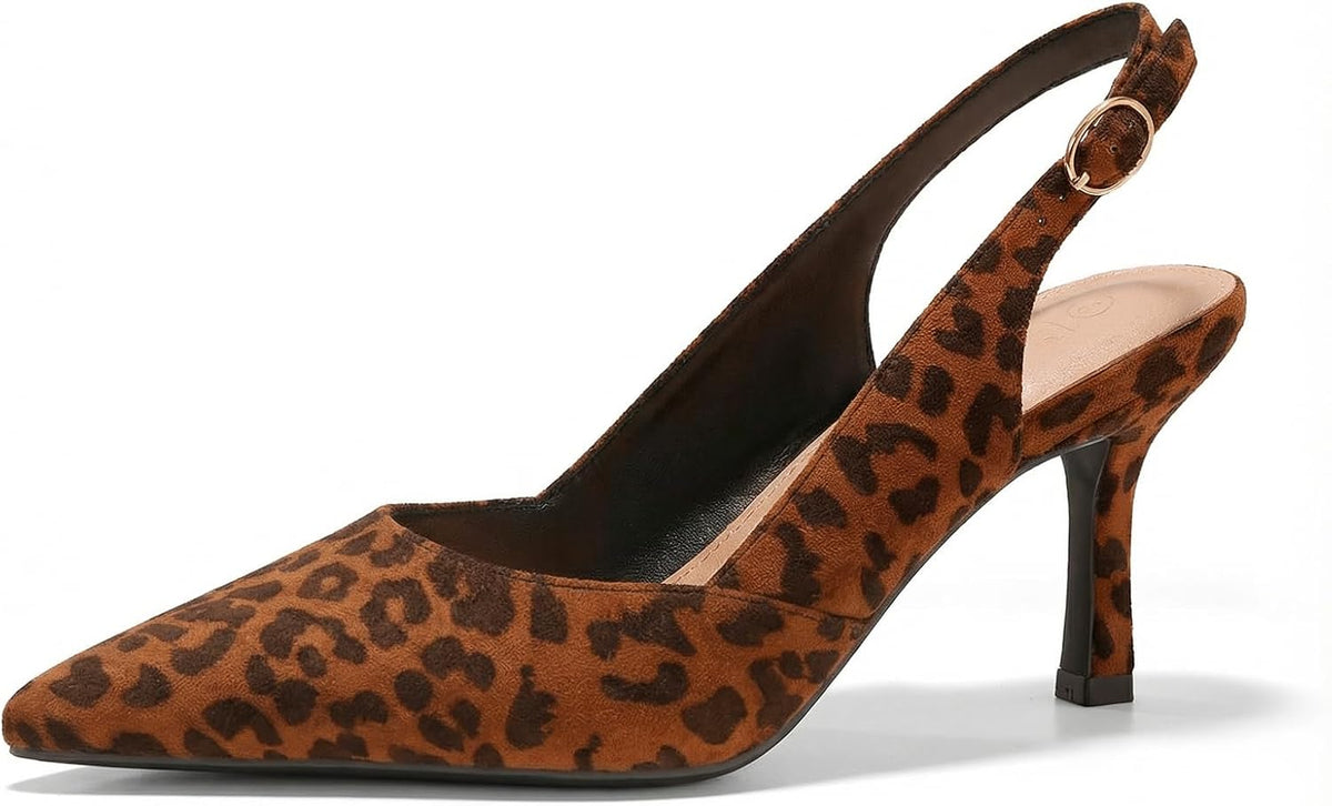 Women's Slingback Kitten Heel Pumps Pointed — view 4