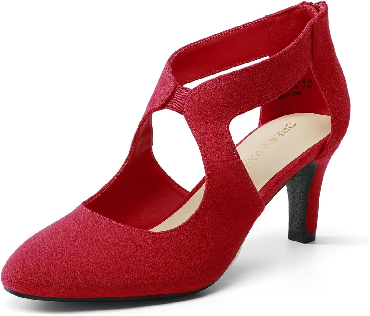 Women's Pointed Toe Kitten Heel Pumps 2.76 — view 6