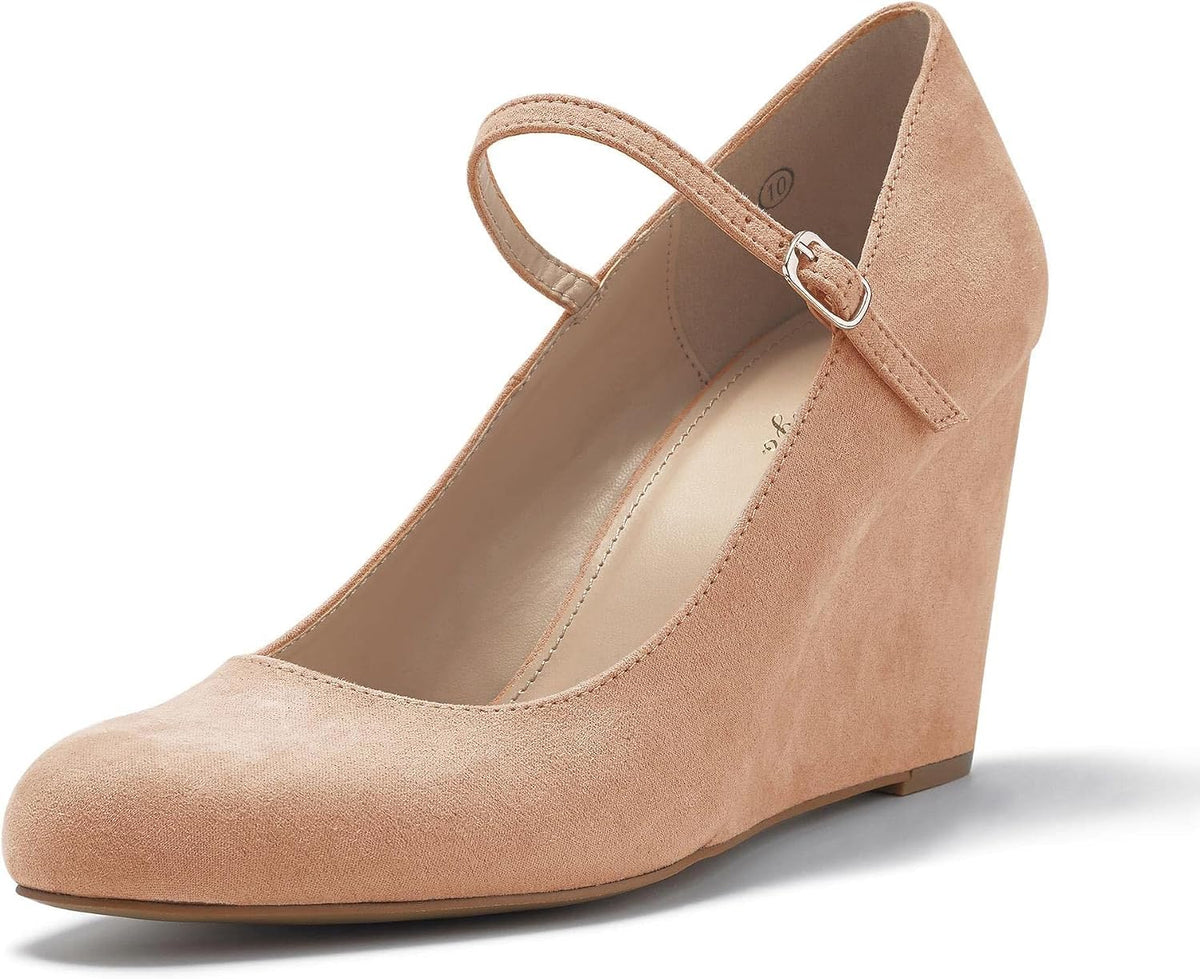 Women's Mary Jane Wedge Pumps Closed Toe — view 6