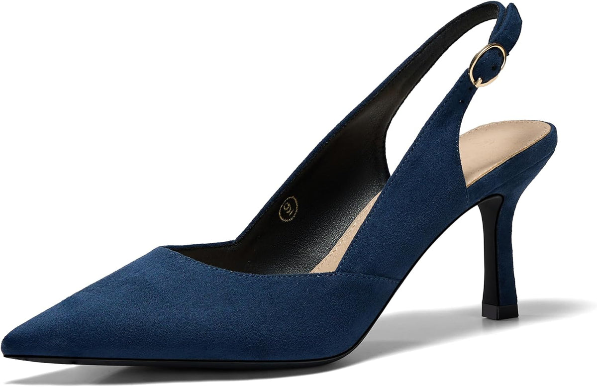 Women's Slingback Kitten Heel Pumps Pointed — view 3