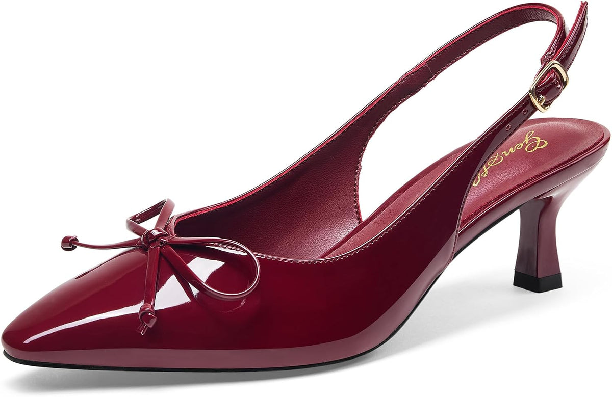 Women's Slingback Kitten Heel Pumps 2 Inch — view 26