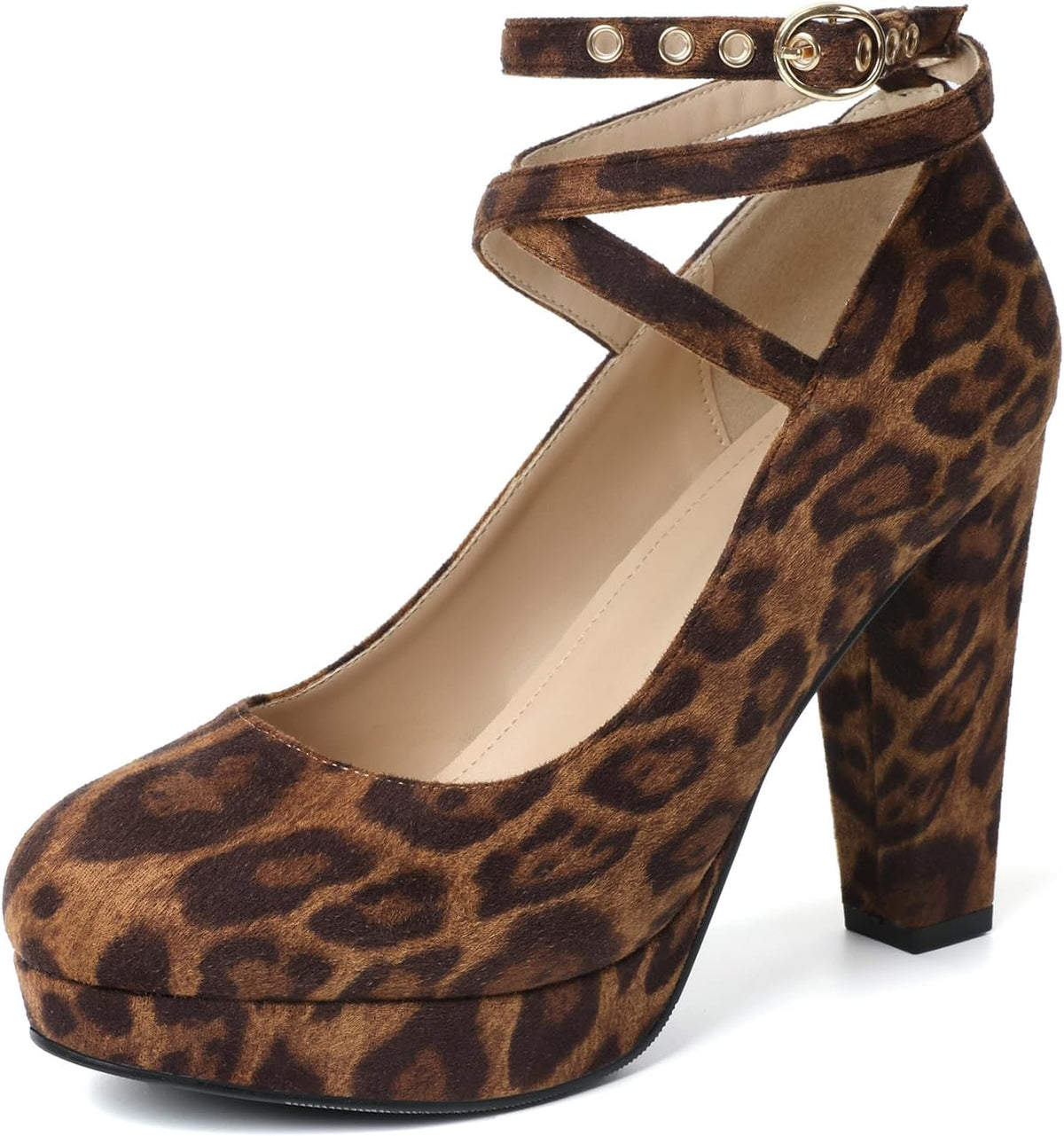 Women's Vintage Bow Platform Pumps High Heel — view 4